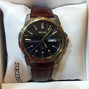 Men's SEIKO Two Tone solar watch